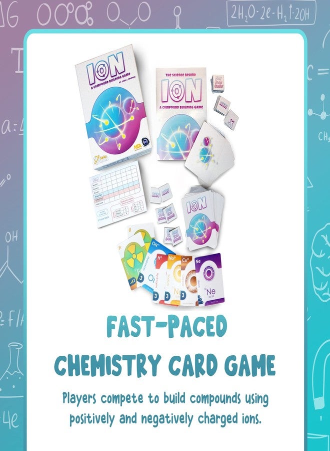 Genius Games Ion: A Compound Building Game (2nd Edition) - A Chemistry Card Drafting Game About Cations, Anion, Noble Gases - Science Accurate Board Game for High School Students, Teachers and Adults - Image 4